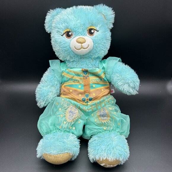 Build A Bear Disney Aladdin Princess Jasmine 16" Plush W/Outfit Blue Tinsel Fur - Picture 1 of 10